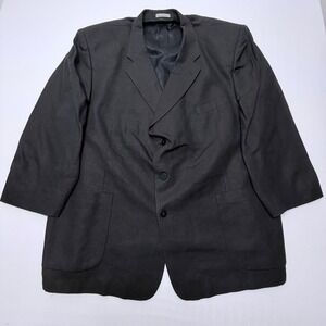 Ferracci Mens Charcoal Grey Linen Blend 3Button Blazer Sport Coat Made in Canada